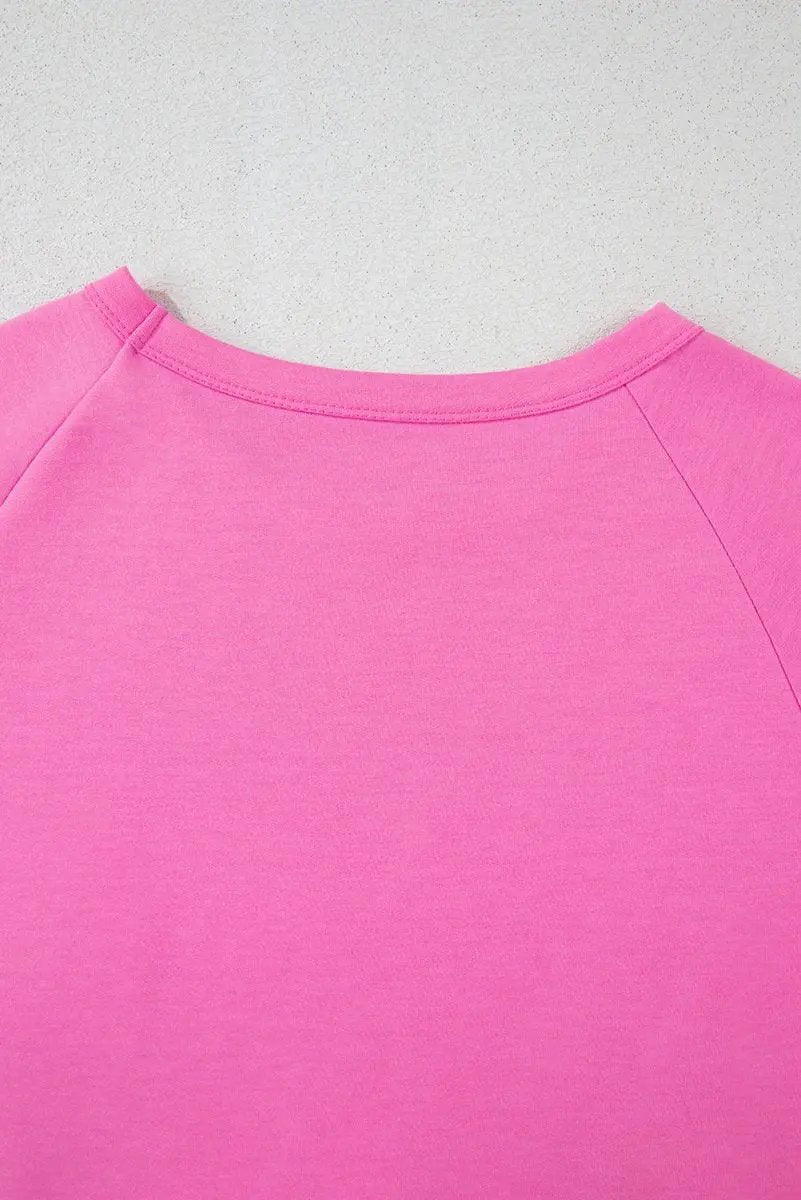 Bonbon Striped Patch Front Casual Tee for Women Styles - Love Salve